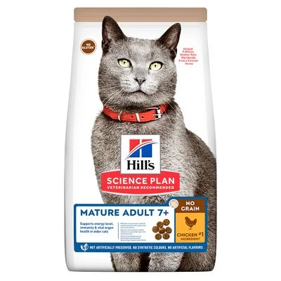 Hill's Science Plan Mature Adult 7+ No Grain Met Kip Kattenvoer