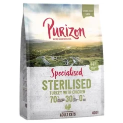 Purizon Sterilised Adult Kalkoen & Kip - Graanvrij Kattenvoer -Exporteren Bitiba winkel 120796 pla purizon cat sterilized turkeychicken 400g 1000x1000 5