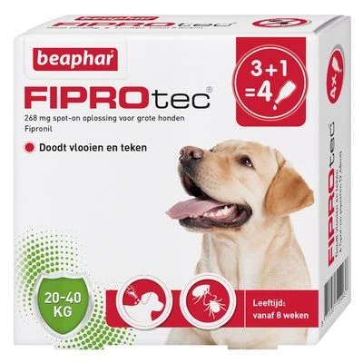 Beaphar FiproTec Vlooien- En Tekendruppels Hond 20-40 Kg 3 Beaphar FiproTec Vlooien- En Tekendruppels Hond 20-40 Kg