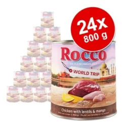Rocco World Trip India Hondenvoer -Exporteren Bitiba winkel 166798 rocco worldtrip chicken 24x800g hs 02 5