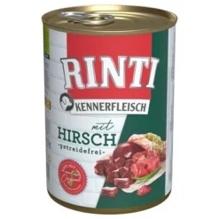 Voordeelpakket 12 X 400 G Rinti "Kennerfleisch" -Exporteren Bitiba winkel 173102 pla bilder rinti kennerfleisch hirsch 400g hs 01 7