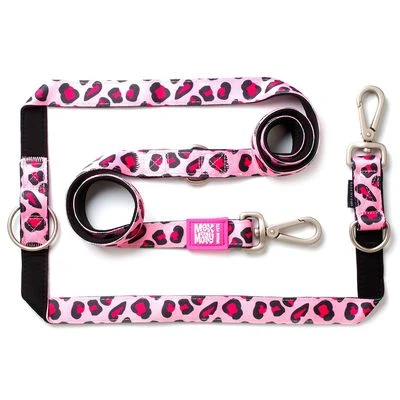 Max & Molly Multifunctionele Hondenlijn Leopard Pink 3 Max & Molly Multifunctionele Hondenlijn Leopard Pink