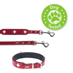 Hunter Set: Halsband Swiss + Hondenriem Swiss -Exporteren Bitiba winkel 19229 190222 hunter set swiss rot dt 7
