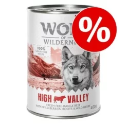 Extra Voordelig! 6 X 400 G / 800 G Wolf Of Wilderness "Scharrelvlees"