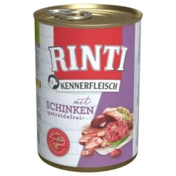 Voordeelpakket 12 X 400 G Rinti "Kennerfleisch" -Exporteren Bitiba winkel 22268 pla bilder rinti kennerfleisch schinken 400g hs 01 8