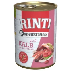 Voordeelpakket 12 X 400 G Rinti "Kennerfleisch" -Exporteren Bitiba winkel 25426 pla bilder rinti kennerfleisch kalb 400g hs 01 2