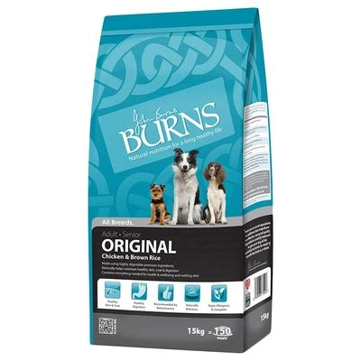 Burns Adult/Senior Original - Kip & Bruine Rijst Hondenvoer 3 Burns Adult/Senior Original - Kip & Bruine Rijst Hondenvoer