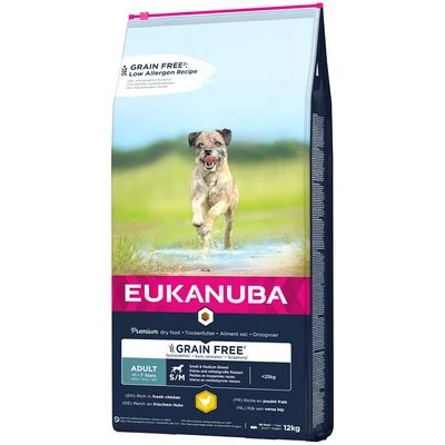 Eukanuba Grain Free Adult Small / Medium Breed Kip Hondenvoer 4 Eukanuba Grain Free Adult Small / Medium Breed Kip Hondenvoer - Afbeelding 2