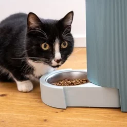 TIAKI Voer- En Waterdispenser, Lichtblauw 25 TIAKI Voer- En Waterdispenser, Lichtblauw -Exporteren Bitiba winkel 302496 duo napf mit katze fg 1019 0