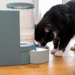 TIAKI Voer- En Waterdispenser, Lichtblauw 40 TIAKI Voer- En Waterdispenser, Lichtblauw -Exporteren Bitiba winkel 302496 duo napf mit katze fg 1028 7