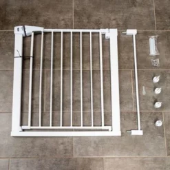 TIAKI Wit Hondenrek Met Verlengstuk Van 7 Cm -Exporteren Bitiba winkel 334597 tiaki dog gate white fg 8223 9