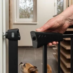 TIAKI Zwart Hondenhek Met Verlengstuk Van 7 Cm -Exporteren Bitiba winkel 334696 tiaki dog gate black fg 8129 0