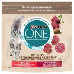 Purina ONE Grain Free Sterilized Rund Kattenvoer