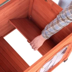 Woody Platdak-hondenhok Met Kunststof Deur -Exporteren Bitiba winkel 55518 woody flachdach fg 8291 8