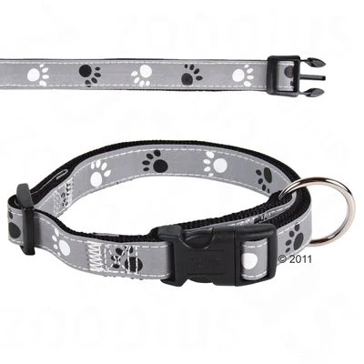 Trixie Set: Halsband Poten Zilver Reflect + Hondenlijn 5 Trixie Set: Halsband Poten Zilver Reflect + Hondenlijn - Afbeelding 3