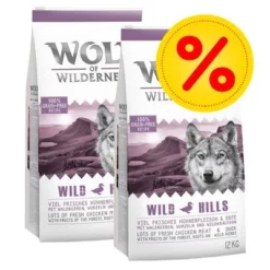 Dubbelpak 2 X 12 Kg Wolf Of Wilderness Hondenvoer