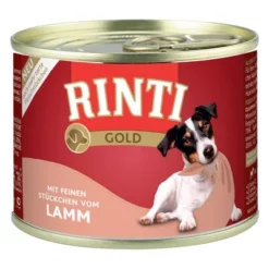 Rinti Gold 12 X 185 G Hondenvoer -Exporteren Bitiba winkel 64210 PLA Rinti Gold MP 12 x 185 g Ringpull Dose Lammstuekchen 6 1