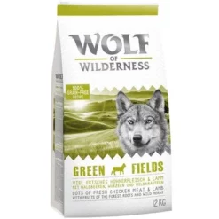 Dubbelpak 2 X 12 Kg Wolf Of Wilderness Hondenvoer -Exporteren Bitiba winkel 65218 PLA Wolf of Wilderness Trockenfutter Green Fields 12kg 6