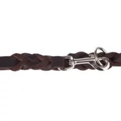 Heim Dubbele Lijn Uit Leer Met Ingevlochten Musketonhaak -Exporteren Bitiba winkel 66497 heim lederleine fg 2 0