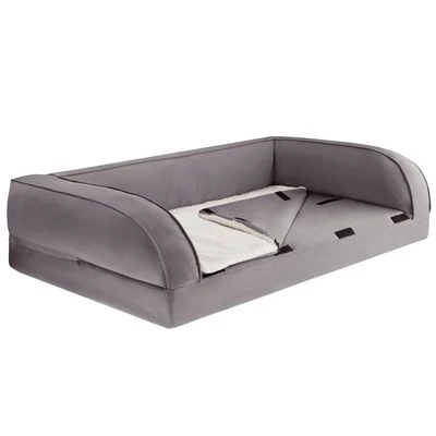 Orthopedische Hondenbank Grijs 5 Orthopedische Hondenbank Grijs - Afbeelding 3