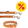 Heim Set: Lederen Halsband & Riem Buffalo -Exporteren Bitiba winkel 673714 halsband leine set buffalo cognac 4