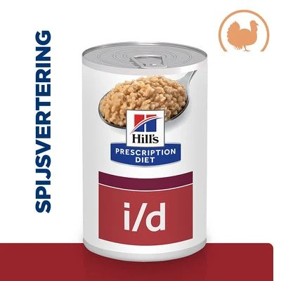 Hill's Prescription Diet Canine I/D Digestive Care Hondenvoer Met Kalkoen -Exporteren Bitiba winkel atf 606447 enhanced package front plp 6