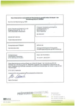 Bosch Bio Senior Hondenvoer -Exporteren Bitiba winkel bio zertifikat2012 29 7x21cm 300dpi rgb 5