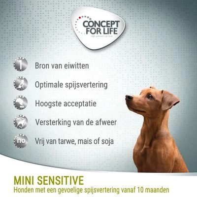 Concept For Life Mini Sensitive Hondenvoer 5 Concept For Life Mini Sensitive Hondenvoer - Afbeelding 3