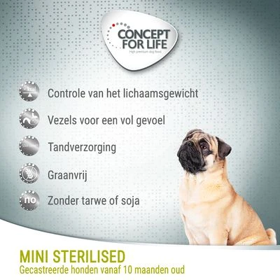 Concept For Life Mini Sterilised Hondenvoer 5 Concept For Life Mini Sterilised Hondenvoer - Afbeelding 3
