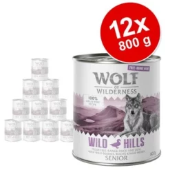 Voordeelpakket 12 X 800 G Wolf Of Wilderness Senior Scharrelvlees