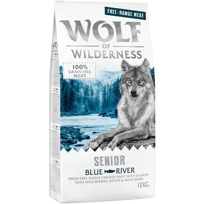 Wolf Of Wilderness Senior Blue River Scharrelkip & Zalm Hondenvoer 3 Wolf Of Wilderness Senior Blue River Scharrelkip & Zalm Hondenvoer