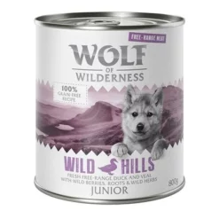 Wolf Of Wilderness Junior "Scharrelvlees" 6 X 800 G Hondenvoer -Exporteren Bitiba winkel wow freerange junior wildhills 800g 1000x1000 1 7