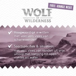 Extra Voordelig! 6 X 400 G / 800 G Wolf Of Wilderness "Scharrelvlees" -Exporteren Bitiba winkel wow freerange wet board wildhills 1000x1000 nl 7 1